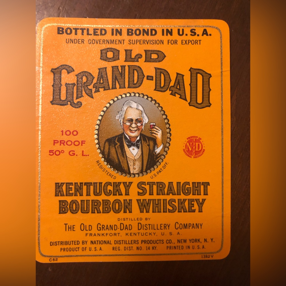 1961 OLD GRANDAD LABEL